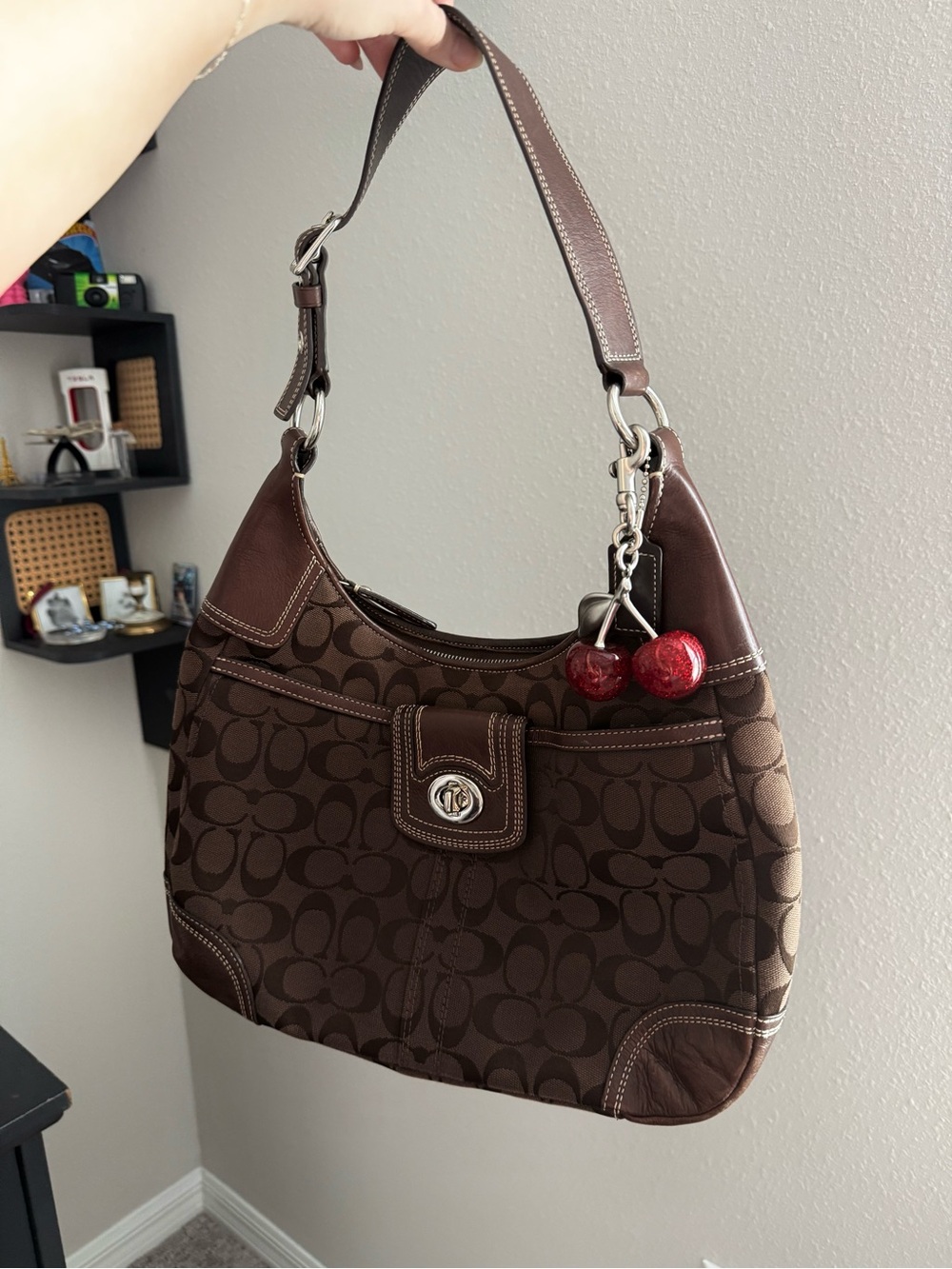 Coach y2k signature Brown Hobo shoulder Bag